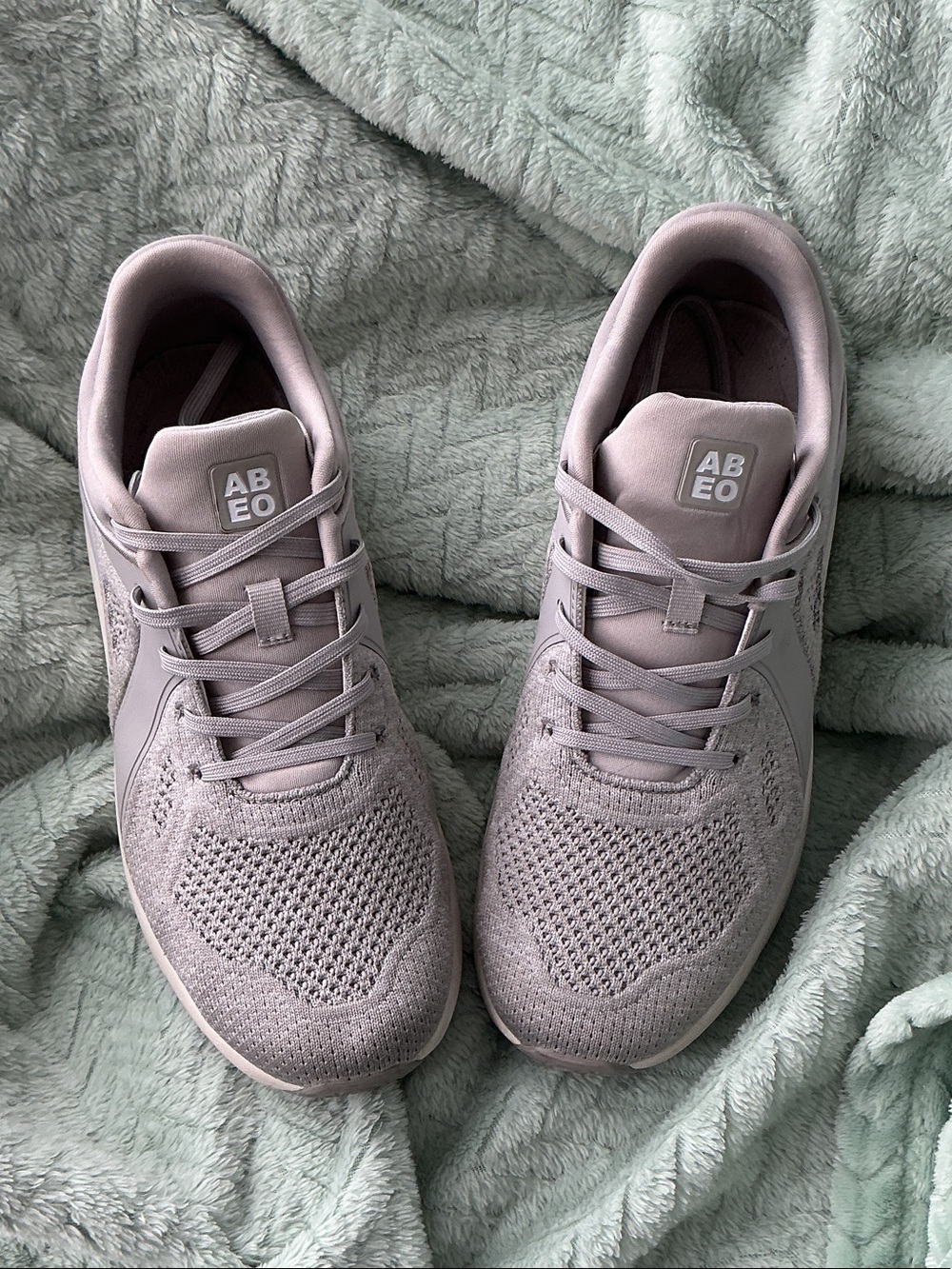 Abeo Women's Knit Lace-Up Sneakers in Dusty Mauve